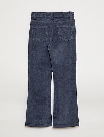 Calças de veludo corte flare