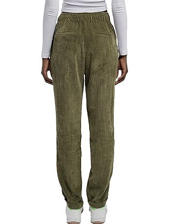 Calças de Veludo Cotelê Kaki para Mulher Teddy Smith Teddy Middle