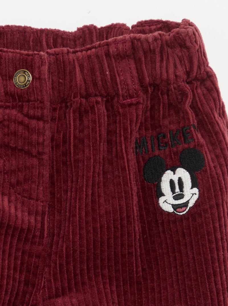 Calças de veludo 'Disney' Vermelho - Kiabi