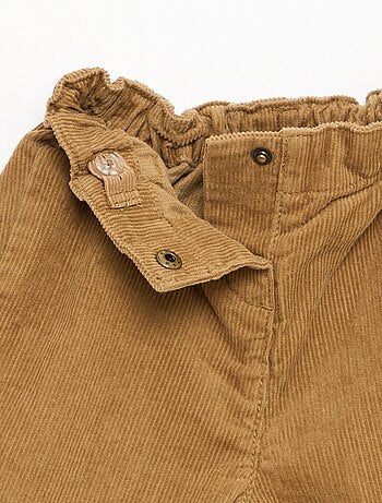 Calças "Disney" "Mickey" em veludo cotelê