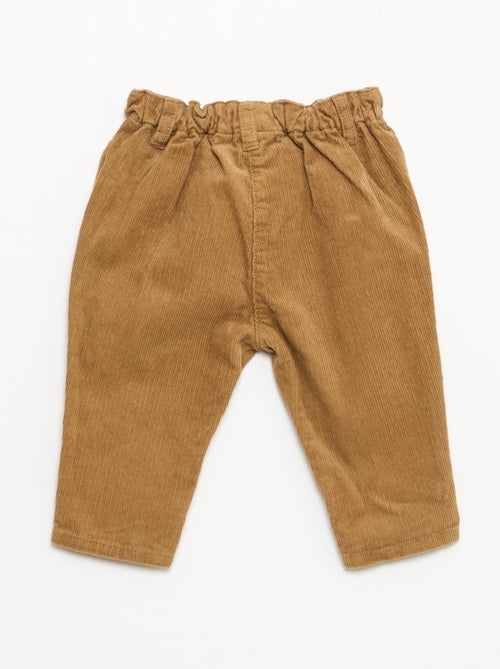 Calças "Disney" "Mickey" em veludo cotelê - Kiabi