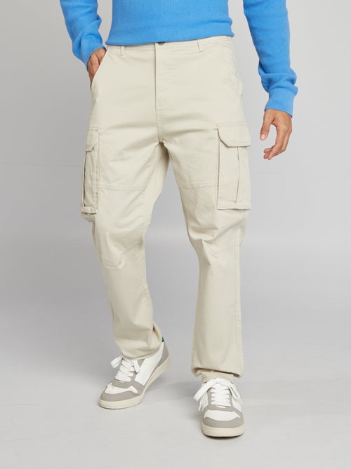 Calças dobby com vários bolsos - Kiabi