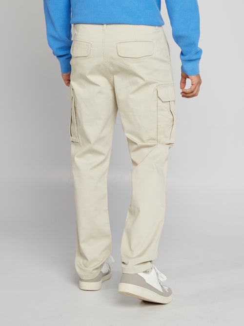 Calças dobby com vários bolsos - Kiabi