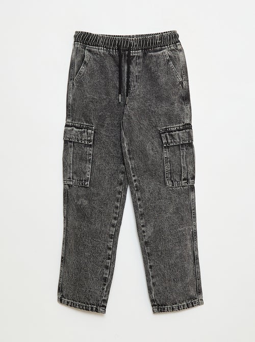 Calças elásticas com vários bolsos - Kiabi