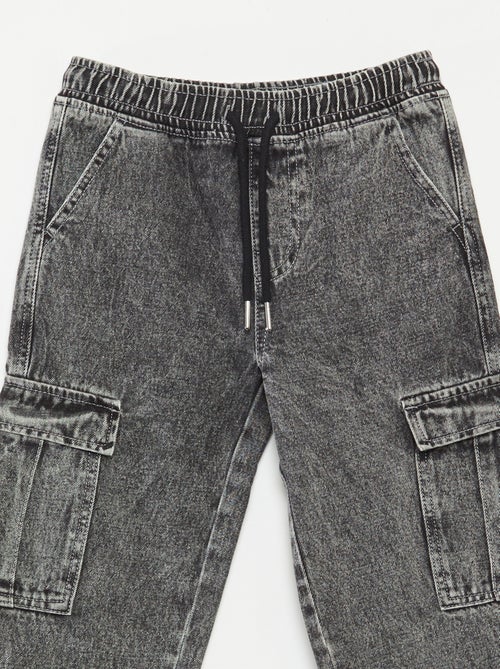 Calças elásticas com vários bolsos - Kiabi