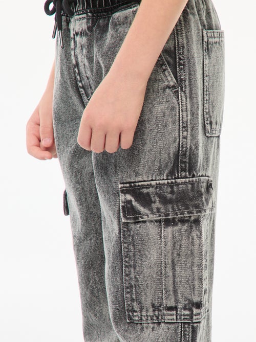 Calças elásticas com vários bolsos - Kiabi