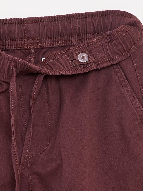 Calças elásticas com vários bolsos - Kiabi