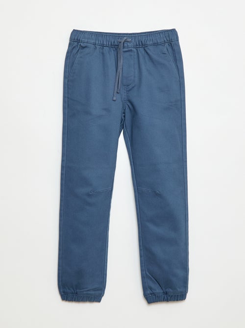 Calças elásticas de algodão - Kiabi