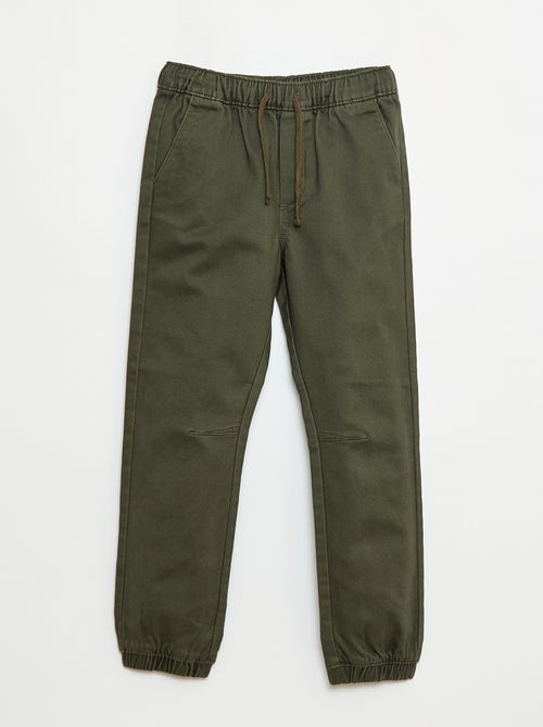 Calças elásticas de algodão - Kiabi