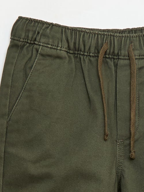 Calças elásticas de algodão - Kiabi