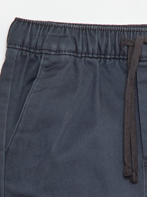 Calças elásticas de algodão - Kiabi