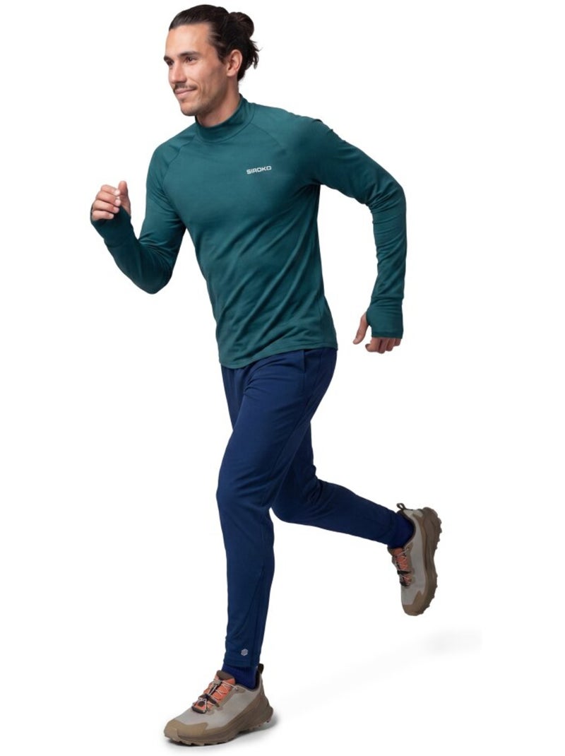 Calças elásticas trail running homem Azul - Kiabi