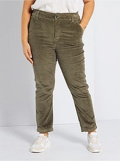 Calças em bombazina canelada - Kiabi