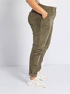 Calças em bombazina canelada - Kiabi