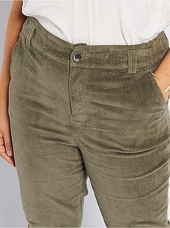 Calças em bombazina canelada - Kiabi