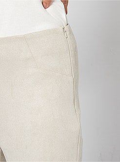 Calças em camurça sintética - Kiabi