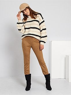 Calças em camurça sintética - Kiabi