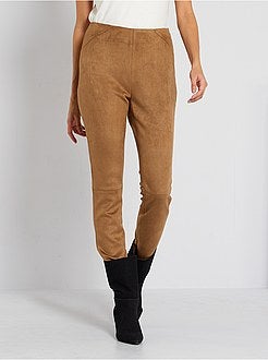 Calças em camurça sintética - Kiabi