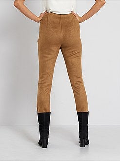 Calças em camurça sintética - Kiabi