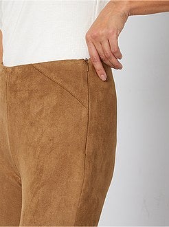 Calças em camurça sintética - Kiabi