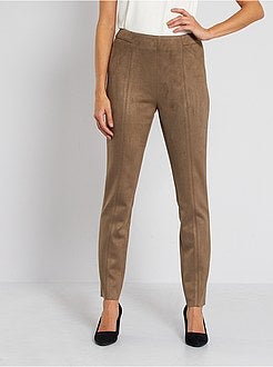 Calças em camurça sintética - Kiabi