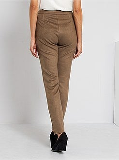 Calças em camurça sintética - Kiabi