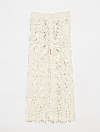 Calças em croché com motivos