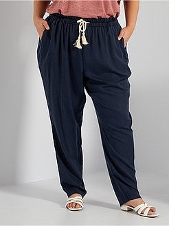 Calças em lyocell - Kiabi