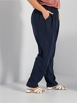 Calças em lyocell - Kiabi