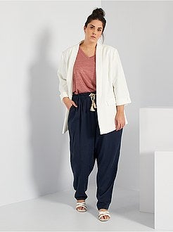 Calças em lyocell - Kiabi