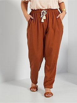 Calças em lyocell - Kiabi