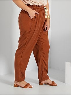 Calças em lyocell - Kiabi