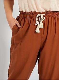 Calças em lyocell - Kiabi