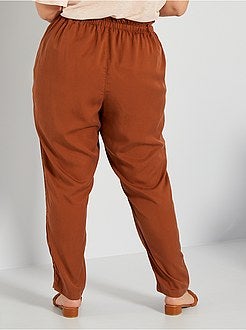 Calças em lyocell - Kiabi