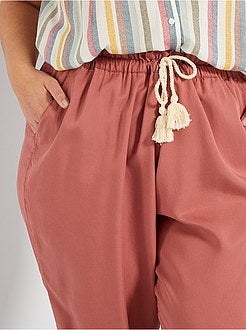 Calças em lyocell - Kiabi