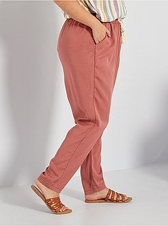 Calças em lyocell - Kiabi