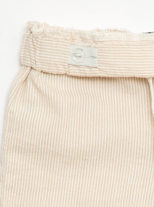 Calças em malha canelada com cintura elástica - Kiabi