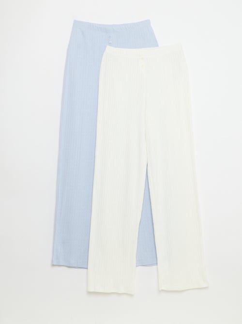 Calças em malha com padrão de renda - Kiabi