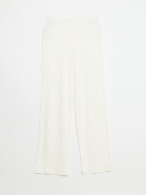 Calças em malha com padrão de renda - Kiabi