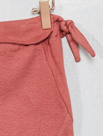 Calças em malha gofrada - Kiabi