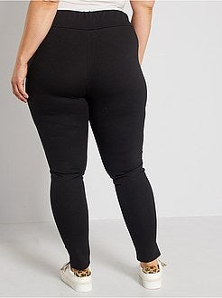 Calças em malha milano com fechos de fantasia - Kiabi