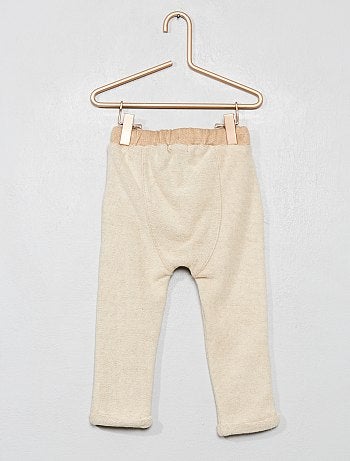 Calças em malha pesada cardada - Kiabi