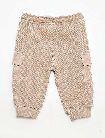 Calças em malha waffle