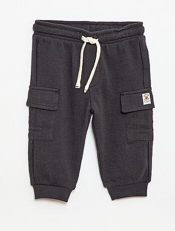 Calças em malha waffle