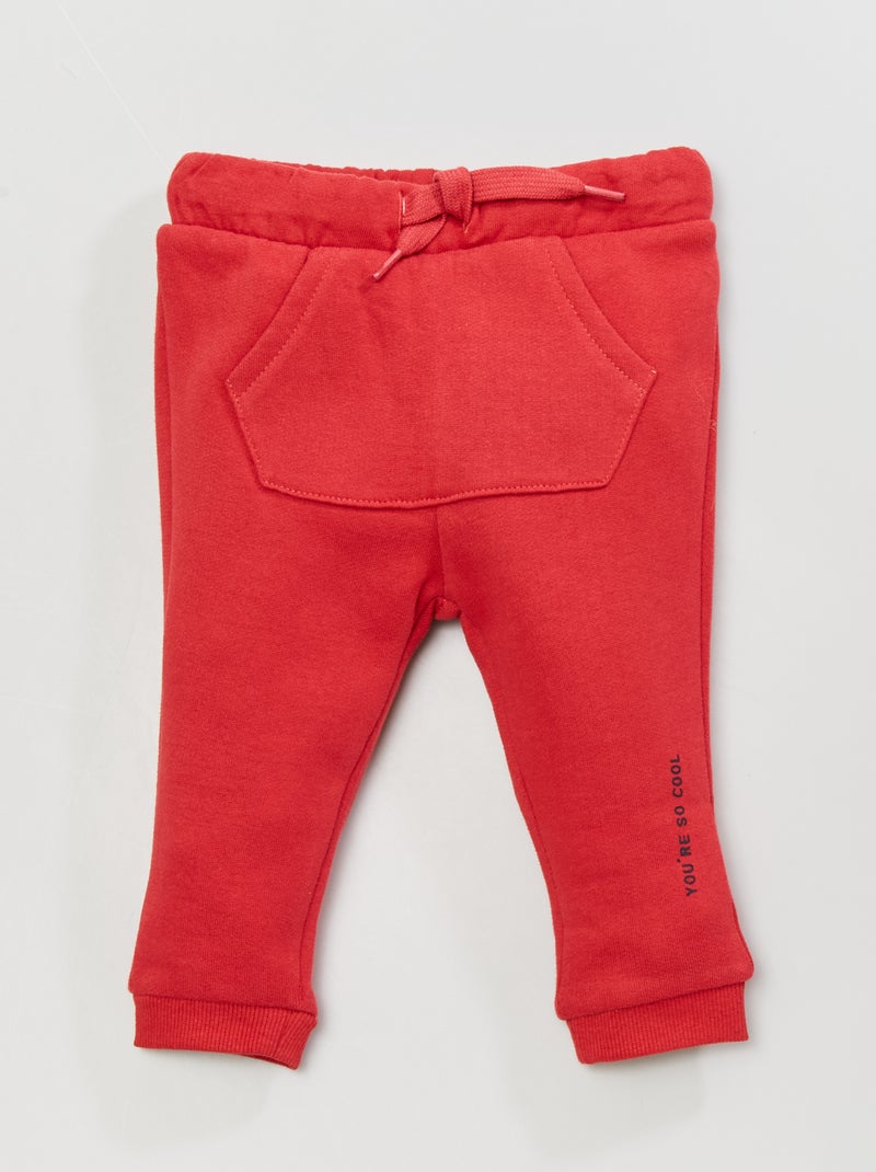 Calças em moletão de fantasia VERMELHO - Kiabi