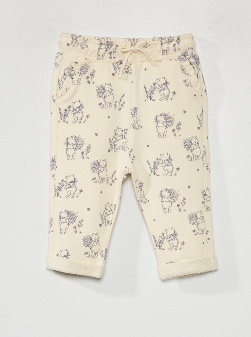 Calças em moletão 'Disney' BRANCO - Kiabi