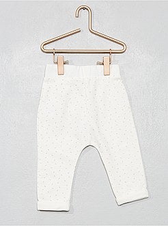 Calças em moletão estampadas - Kiabi