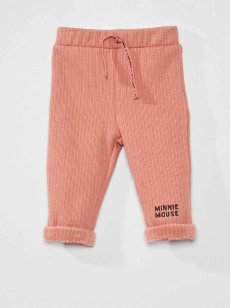 Calças em moletão 'Minnie' ROSA - Kiabi
