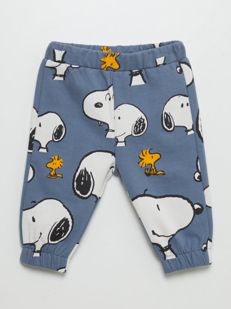 Calças em moletão 'Snoopy' AZUL - Kiabi