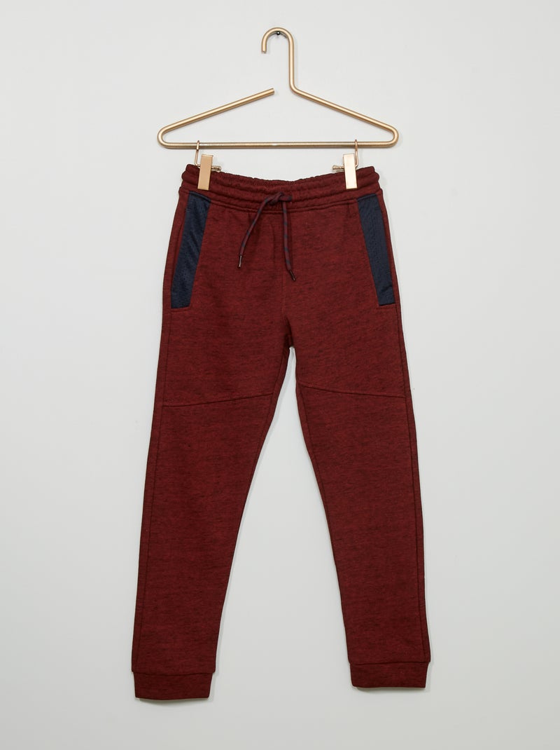 Calças em moletão VERMELHO - Kiabi
